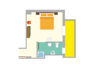 Planimetria Camera 2 - Lo Sgombro a Casa Lipadusa
